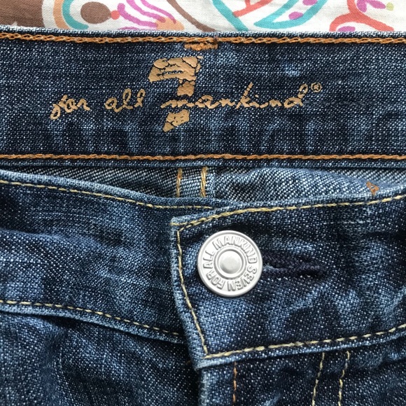 7 FOR ALL MANKIND Low Rise Blue Bootcut Jeans 26 - Picture 9 of 10